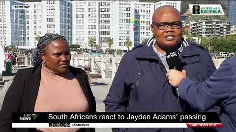 South Africans react to Jayden Adams' passing