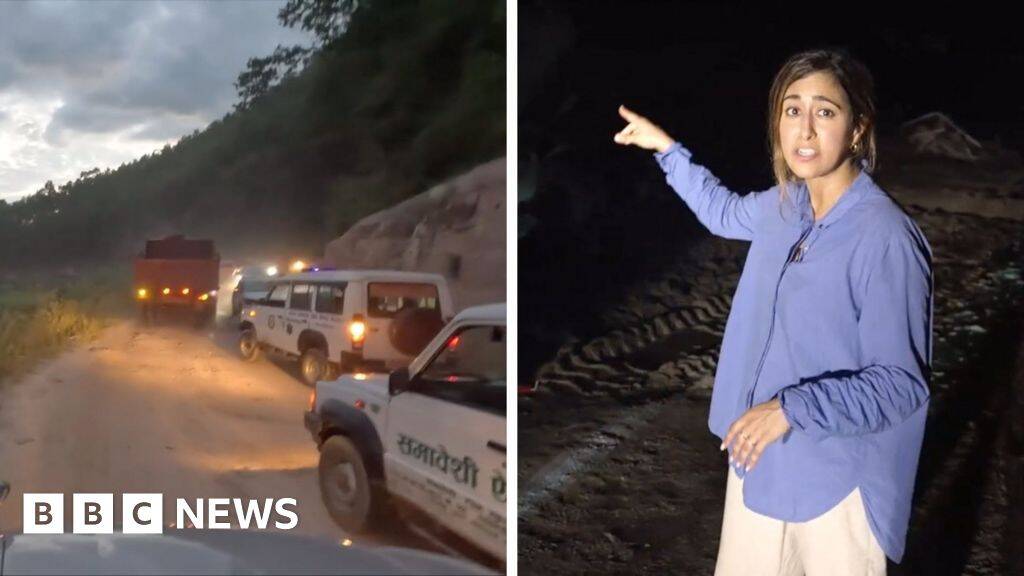 Blocked roads and devastation as BBC drives to site of Nepal floods
