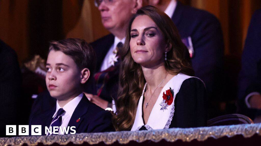 Prince George joins Kate, King and Queen at Festival of Remembrance
