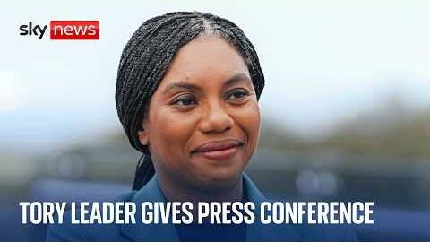 Tory leader Kemi Badenoch hosts  press conference