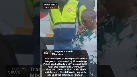 Deputy Minister of Transport Mkhuleko Hlengwa  at Buscor in Mbombela as part of Transport Month