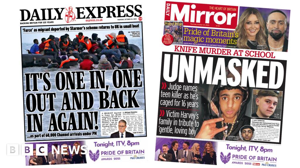 'One in, one out and back in again' and 'teen killer unmasked'