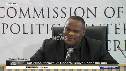 Madlanga Commission | Sgt Nkosi throws Lt-General Sibiya under the bus