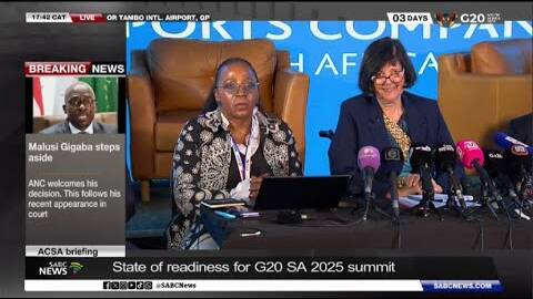ACSA media briefing of state of readiness for G2 Leaders' Summit
