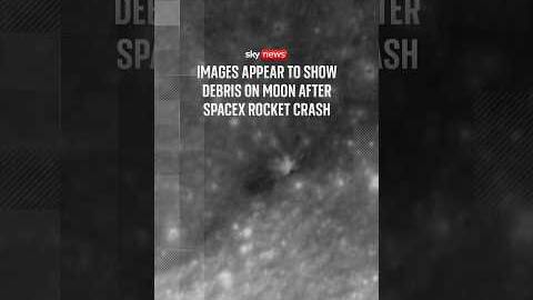 Images appear to show debris on moon after SpaceX rocket crash