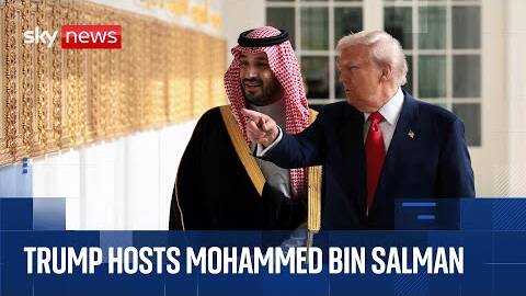 Watch Sky News live as Trump and Mohammed bin Salman attend dinner at White House