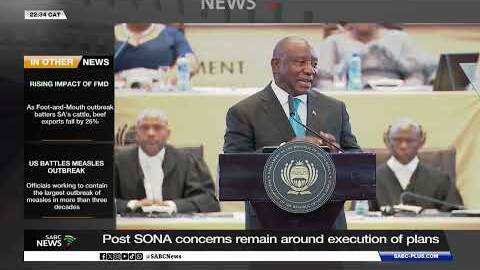 Post SONA concerns remain around implementation plan