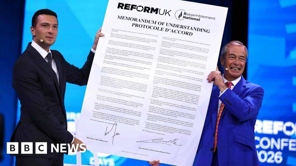 Farage unveils small boats deal with French National Rally party