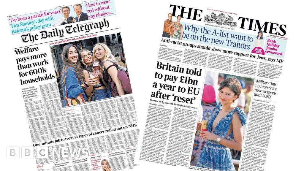 'No money for new weapons' and 'Cost of pint hits &pound;10'