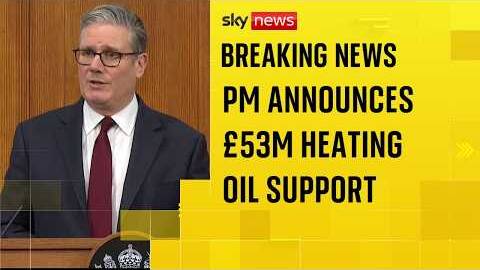 Starmer announces &pound;53m heating oil support as Iran war drives up energy costs
