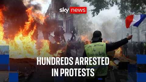 Hundreds arrested in France as violent cost of living protests spread nationwide