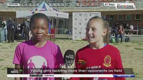 Young girls tackling more than opponents on field