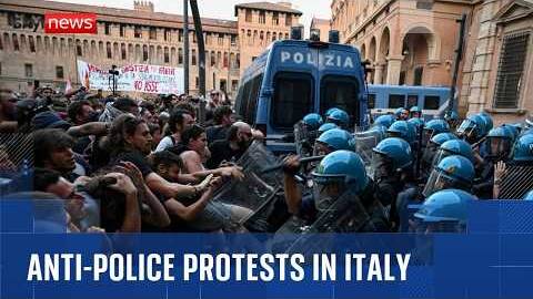 Riots erupt in Italy after man dies when police restrain and punch him