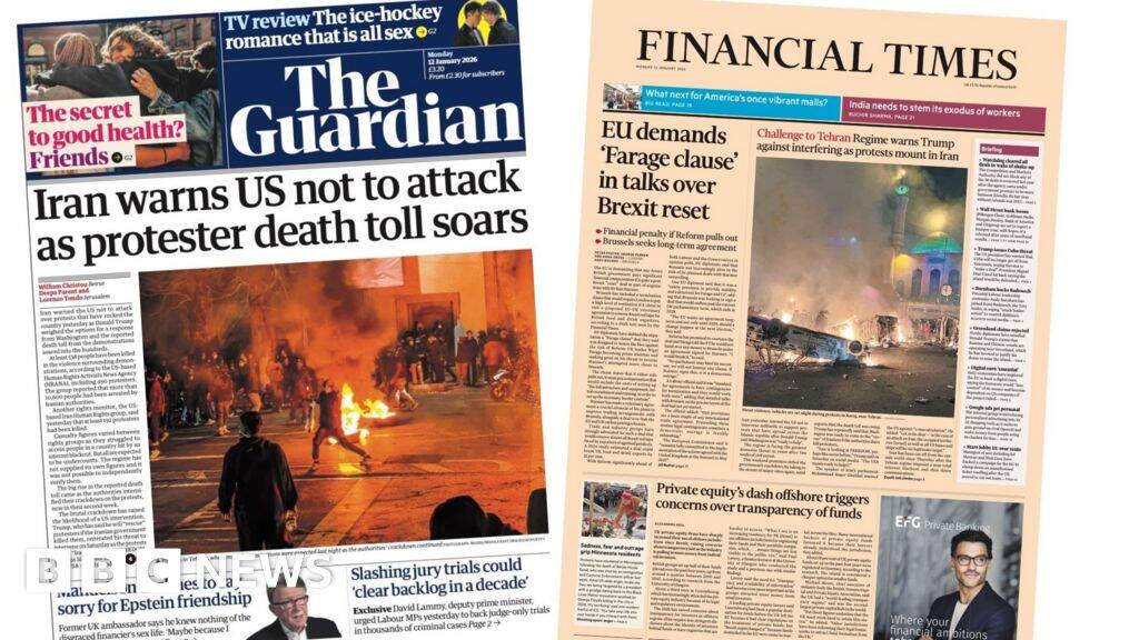 'Protester death toll soars' and 'EU demands "Farage clause"'
