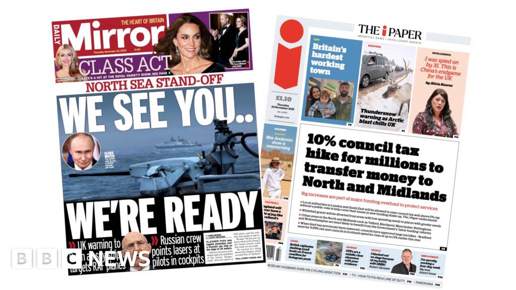'North Sea stand-off' and 'Council tax hike for millions'
