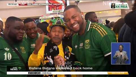 Proud fans wait at OR Tambo Airport for the return of Bafana Bafana