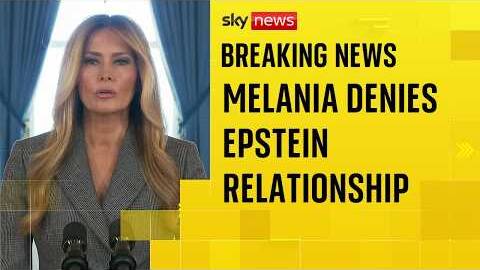 Melania Trump appears in surprise live video from White House to address Epstein relationship 'lies'
