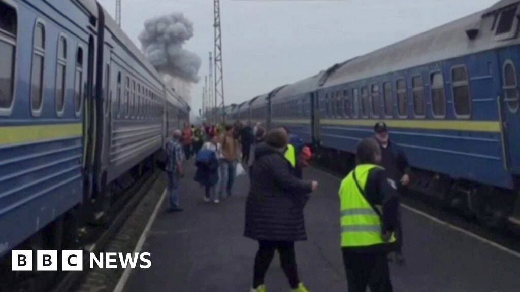 Russia struck train near Poland border shortly after Boris Johnson and top European officials passed through