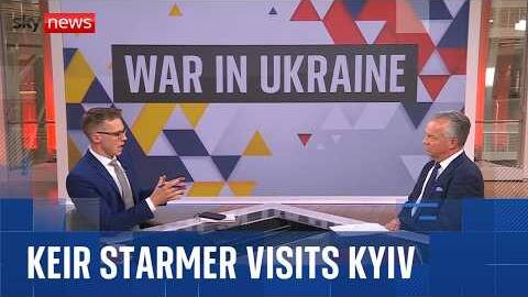 Overnight strikes hit Kyiv as Sir Keir Starmer makes last visit to Ukraine as PM