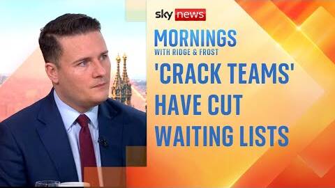 Health secretary: 'Crack teams' of clinicians have cut waiting lists