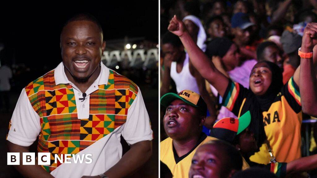 Watch: Football fans celebrate in Ghana after draw with England