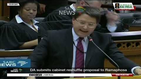 DA submits cabinet reshuffle proposal to Ramaphosa