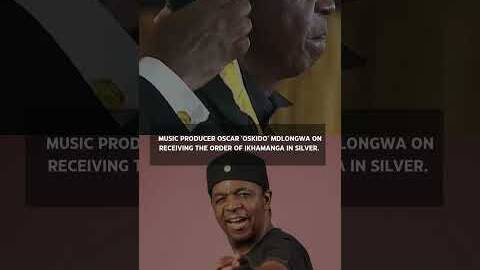 Music producer Oscar 'Oskido' Mdlongwa ON RECEIVING the Order of Ikhamanga in Silver.  #sabcnews