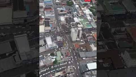 Scenes from the air: Crowds gathering in Durban for protests against illegal immigration