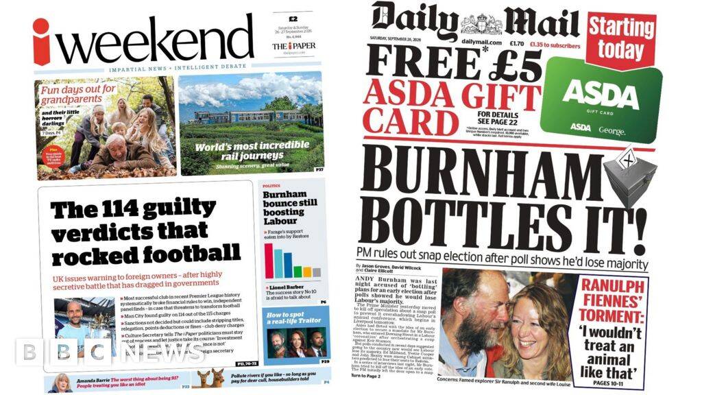 'Verdicts that rocked football' and 'Burnham bottles it'