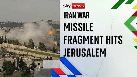 Sky News witnesses missile fragment hitting Jerusalem's Old City