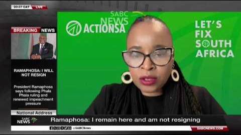 National Address | Pres Ramaphosa has a lot to answer for: ActionSA's Lerato Ngobeni