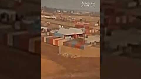 Moment Iranian drone attacks Black Hawk helicopter