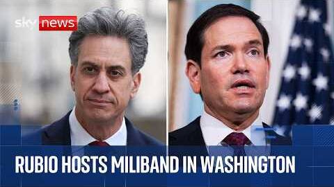Ed Miliband meets Marco Rubio in first Washington trip as foreign secretary