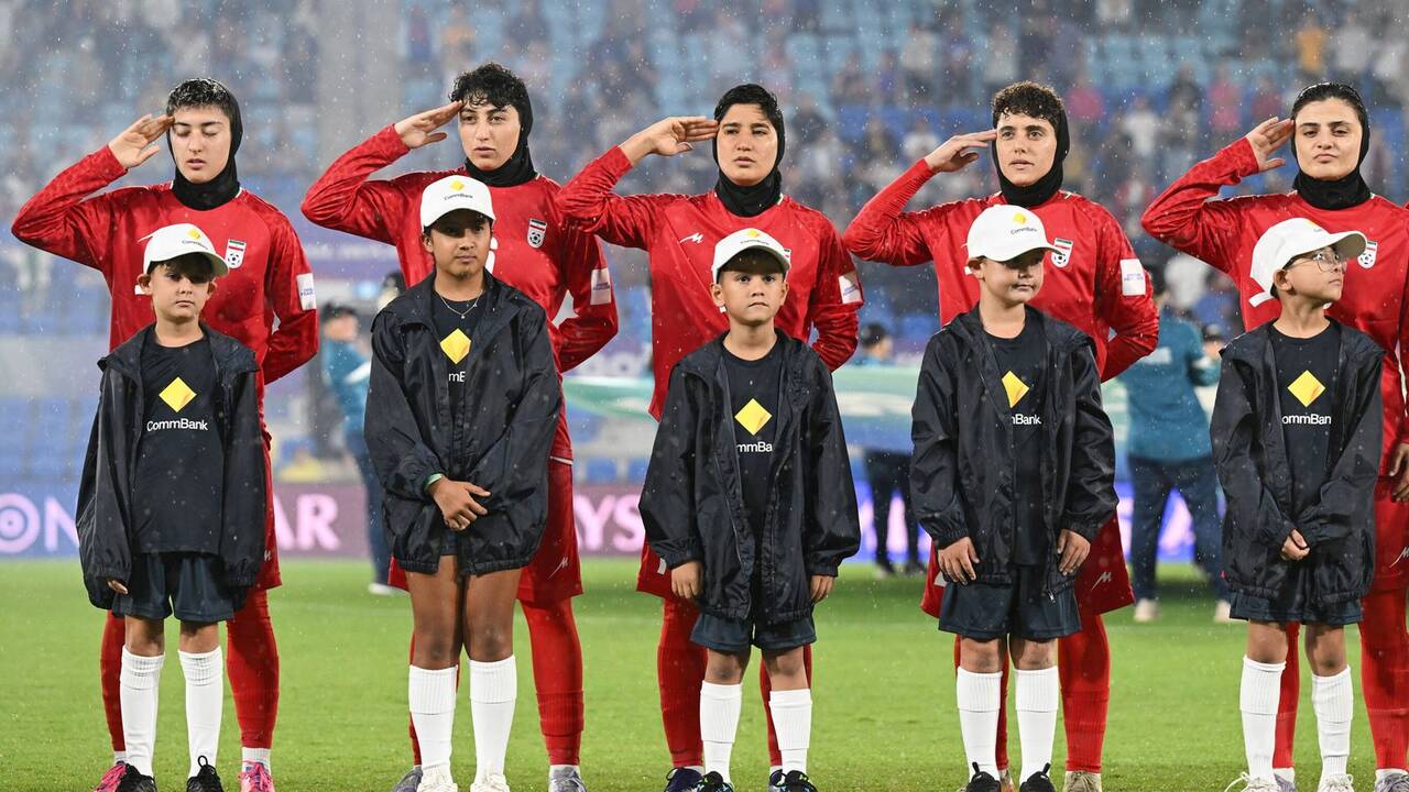Fears Iranian women's football team could 'face dire consequences' over national anthem