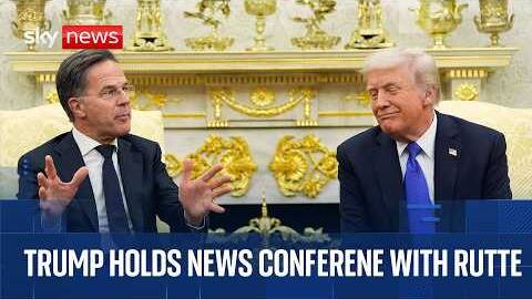 Donald Trump holds news conference with NATO chief