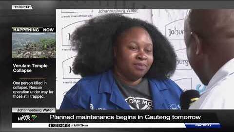 Joburg Water | Planned maintenance begins in Gauteng on Saturday