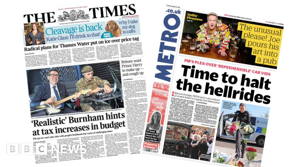 'Burnham hints at tax increases' and 'Halt the hellrides'