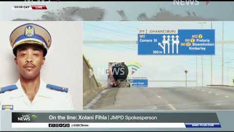 Gas tanker catches fire in N12 crash, JMPD's Xolani Fihla updates on the road closure