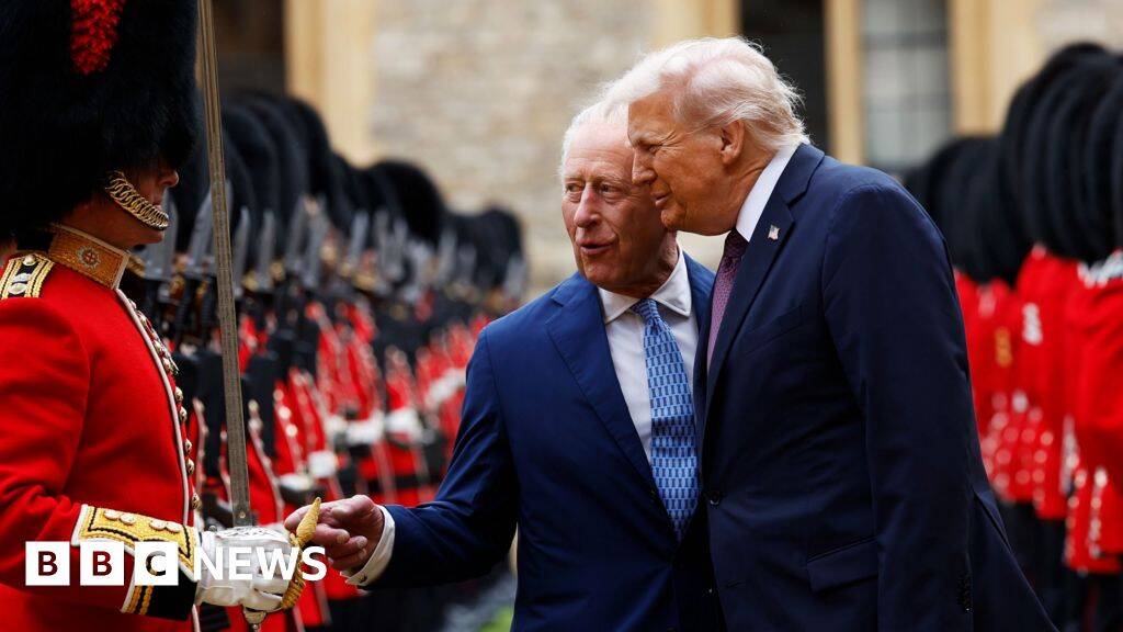 Watch: Pomp and protests on day one of Trump state visit