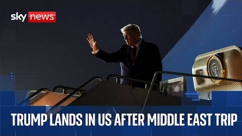 Trump lands back in US on Air Force One after signing 'historic' Gaza peace deal