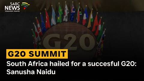 South Africa hailed for a succesful G20: Sanusha Naidu
