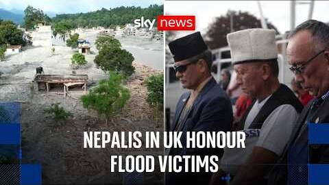 Nepalis in UK pay tribute to flood victims and await news of missing relatives