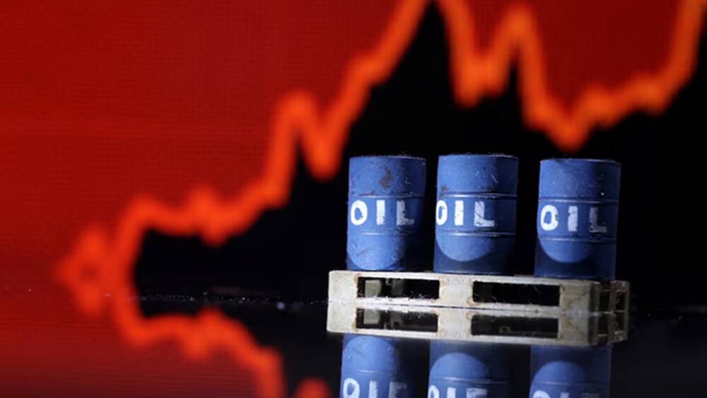 Shares skid, oil surges above $100 a barrel