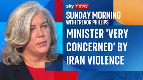 Minister 'very concerned' by violence in Iran amid 'repressive regime'