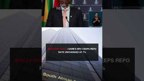 BREAKING NEWS | SARB's Monetary Policy Committee has kept the repo rate unchanged at 7%.