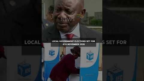 Local Government Elections set for 4th November 2026 #sabcnews #localgovernmentelections #fyp