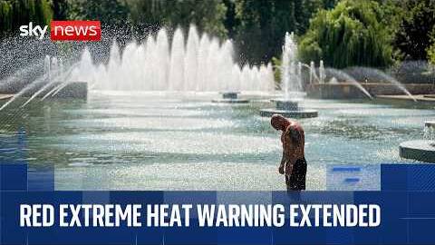 UK heatwave latest - after red heat warning extended