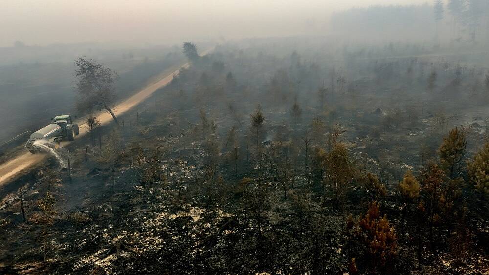 Belgium&rsquo;s biggest wildfire on record heads towards Germany