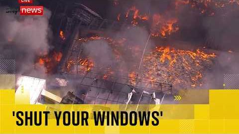 Huge fire breaks out at industrial estate