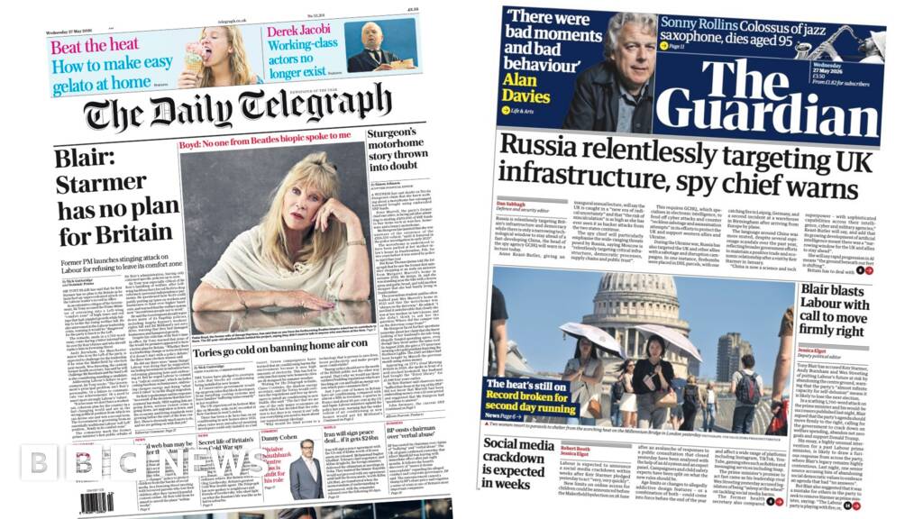 'Blair: Starmer has no plan for Britain' and 'The heat's still on'
